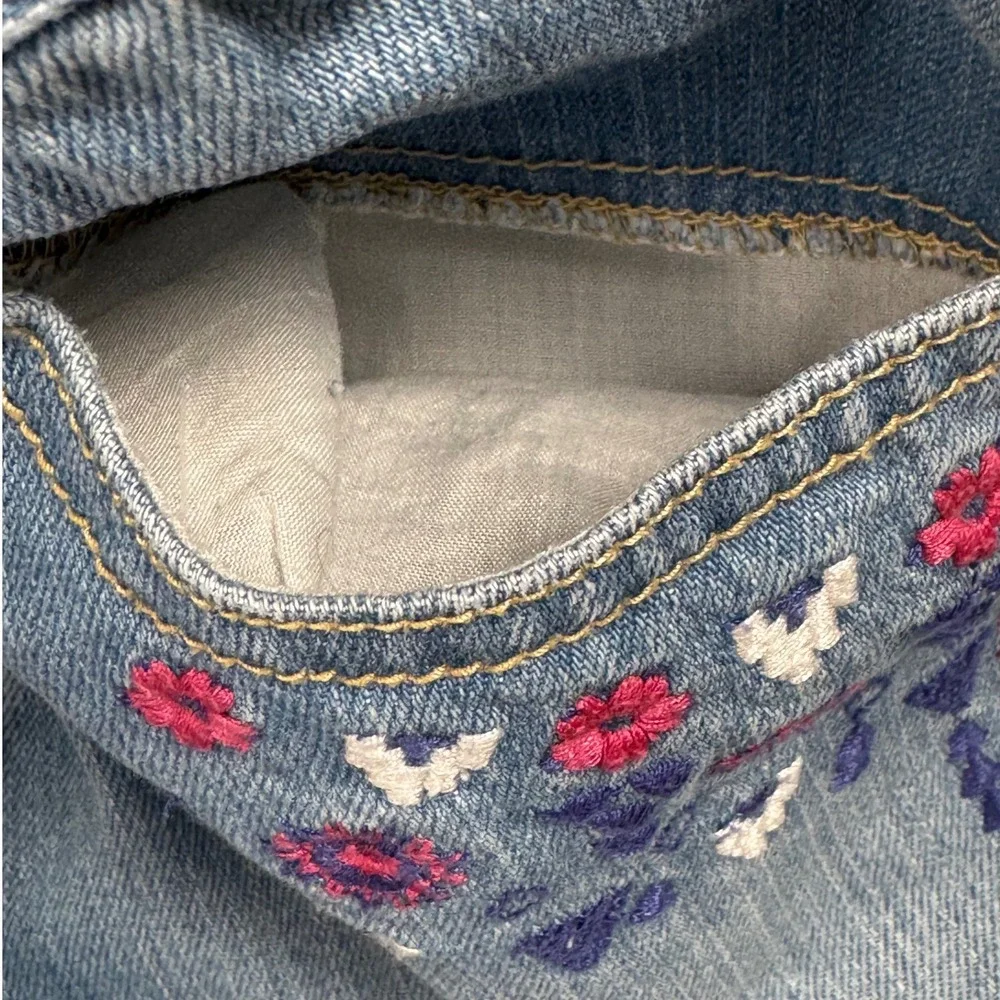 The Children's Place Embroidered Floral Frayed Cutoff Shorts Girls 14